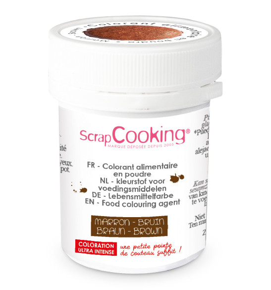 Colorant artificiel en poudre marron 5g - ScrapCooking - MaSpatule