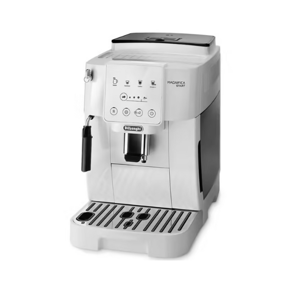 machine à café blanc sur fond blanc